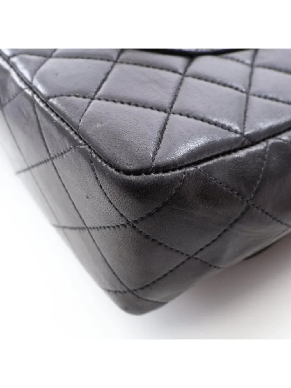 Chanel Handbag Quilted Parent Child Bag Black Lambskin
